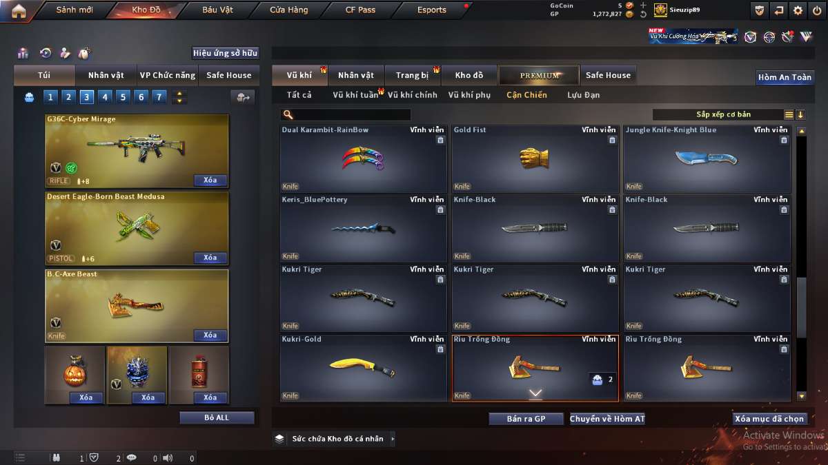 shop acc cf uy tin gia re